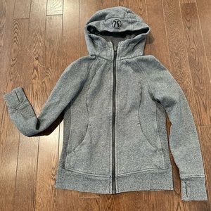 Lululemon grey scuba zip up hoodie - size 8